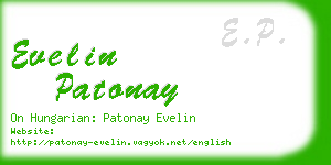 evelin patonay business card